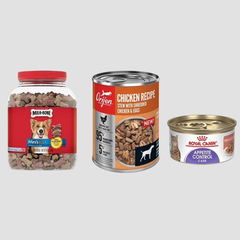 Canned and jarred pet food