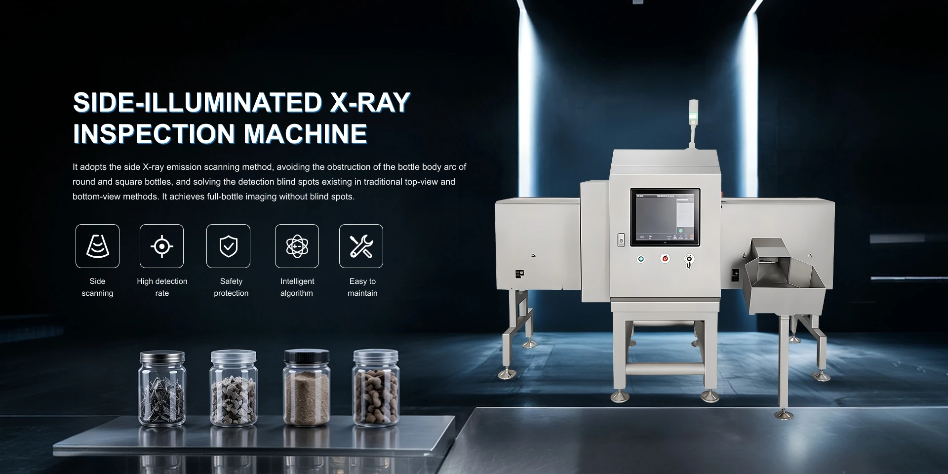 SIDE-ILLUMINATED X-RAY INSPECTION MACHINE