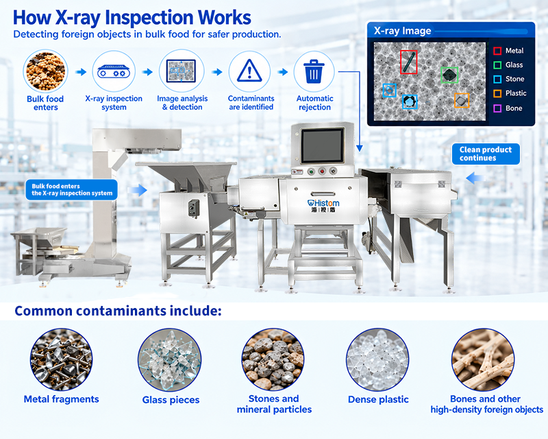 Foreign Object Detection in Bulk Food Processing